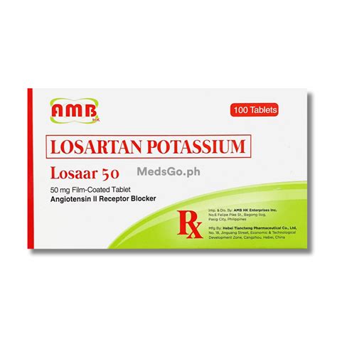 LOSAAR 50 Losartan 50mg 10 Tabs Price In The Philippines MedsGo