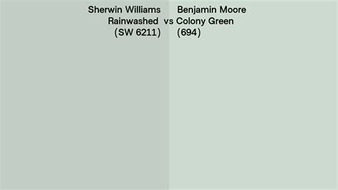 Sherwin Williams Rainwashed Sw 6211 Vs Benjamin Moore Colony Green