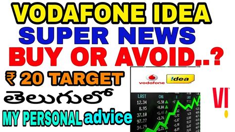 Vodafone Idea Share Analysis In Telugu Vodafone Idea Share Target Price