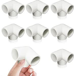 Amazon 3 Way White PVC Fitting Elbow 1 1 2 8Pcs SCH40 PVC Elbow