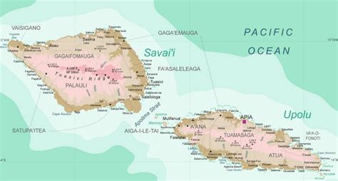 Large detailed map of Samoa - Ontheworldmap.com