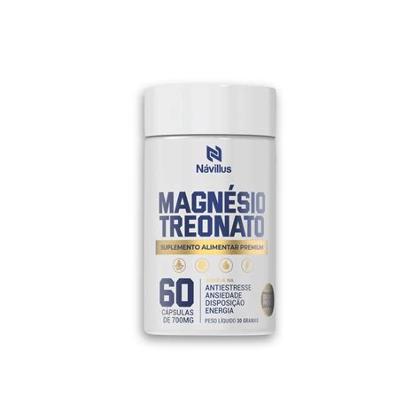 Magnésio Para Memória E Sono - Magnésio Treonato 60 cápsulas (Memória, Sono, Estresse, Ansiedade)