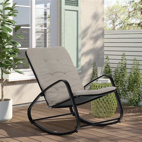 outdoor black rocking chair 6