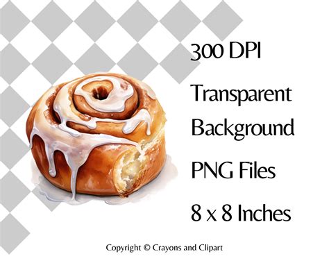 Cinnamon Roll Clipart Digital Download Instant Download Cinnamon Roll