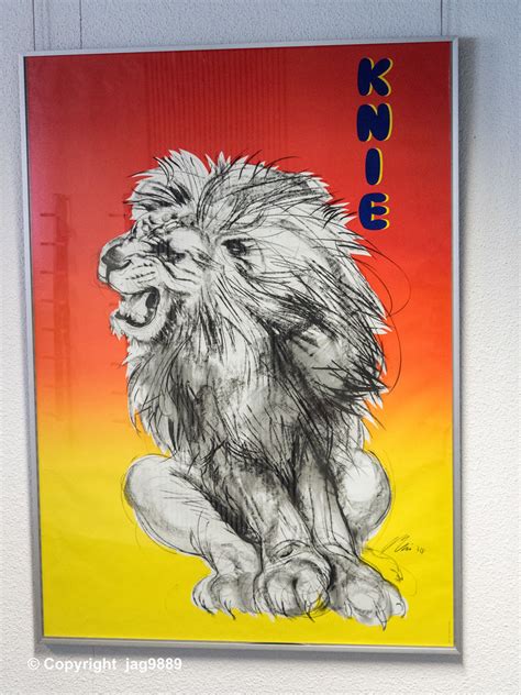 Knie Lion Poster By Hans Erni Circus Knie On The Flickr