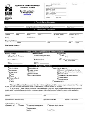 Fillable Online Application For Onsite Sewage Treatment System Fillable