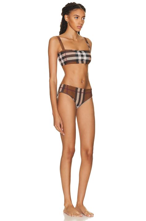 Burberry Bikini Set In Birch Brown IP Check FWRD