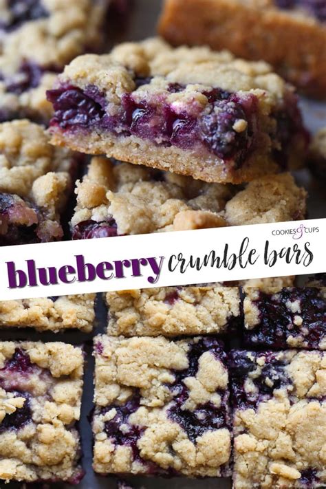 Blueberry Crumble Bars An Easy Summer Dessert Cookies And Cups