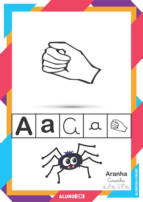 Alfabeto Ilustrado Em Libras - Alfabeto em LIBRAS ilustrado para imprimir - Educação Infantil - Aluno On