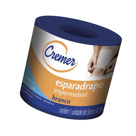 Tipos De Esparadrapo Para Curativo - Esparadrapo Cremer Hipoalergérgico Fixação Curativo 5X4,5m Categoria ...