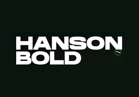 Hanson Bold Font - Dafont Free