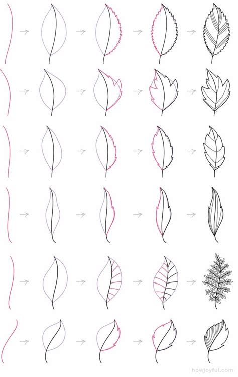 Drawing Leaves How To Draw Step By Step Doodle A Leaf