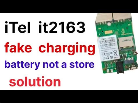 Itel It Fake Charging Charging Not Store Problem Battery Charge