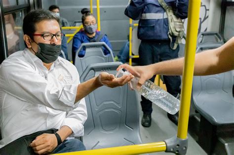 Promueve gobierno estatal seguridad sanitaria en transporte público