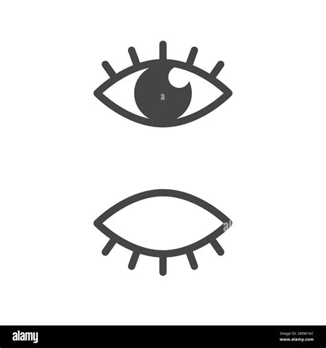 Open Eye Closed Eye A Set Of Eye Icons Viewing Is Unavailable A