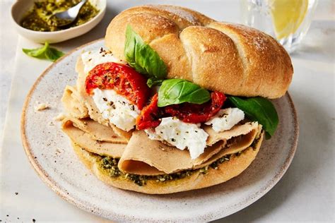 Vegetarian Roast Chicken Pesto Sandwich Quorn