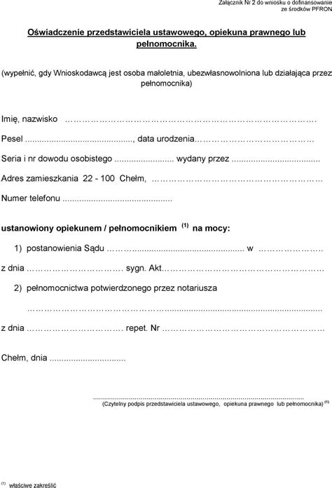 Wniosek O Przyznanie Dofinansowania Ze Rodk W Pfron Do Likwidacji