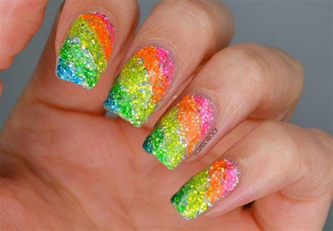 NAILS | Rainbow Glitter Highlighter Nails | Cosmetic Proof | Vancouver ...