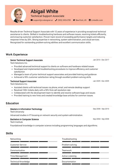 16 Technical Support Associate Resume Examples And Templates For 2024