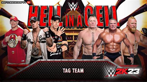 Wwe 2k23 Team John Cena Vs Team Brock Lesnar Elimination Match Wwe