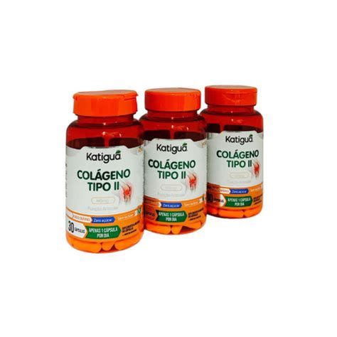 Colágeno Tipo ii 40 mg Katiguá 30 caps Kit 3 un em Promoção na Americanas