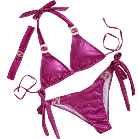 Sexy Bikini Three Piece Split Beach Sparkly Swimsuit Walmart