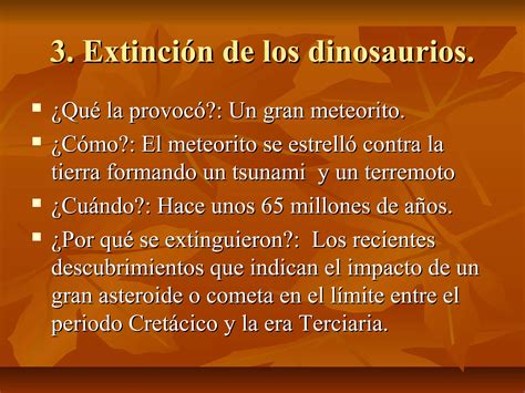 Extinción De Los Dinosaurios Ppt