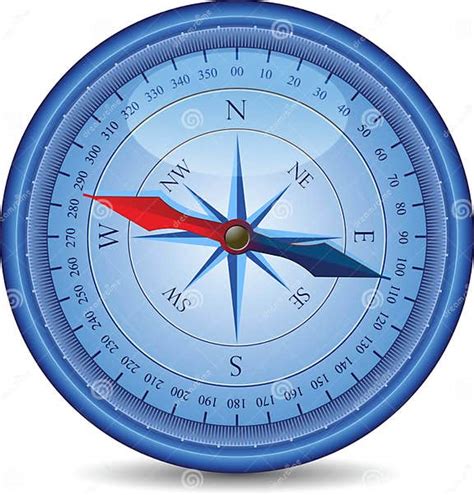 Blue Compass Stock Vector Illustration Of Magnet Compass 15356377