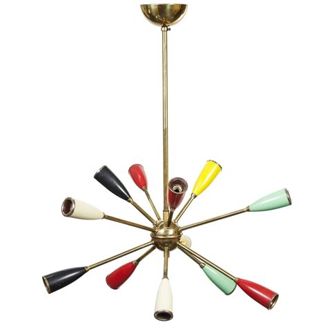 Vintage Multi Colored Sputnik Chandelier Attributed To Stilnova At 1stdibs