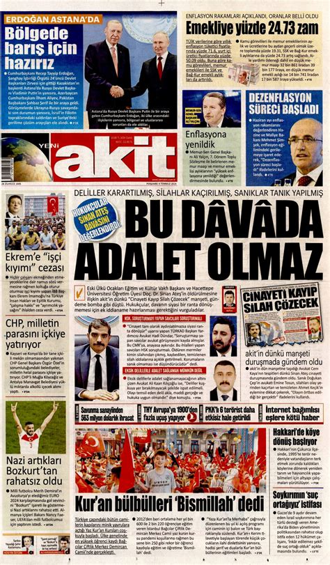 Yeni Akit Gazetesi Yeni Akit Man Et Oku Haberler Temmuz