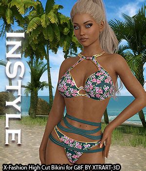 InStyle X Fashion High Cut Bikini For Genesis 8 Female S 3D Figure