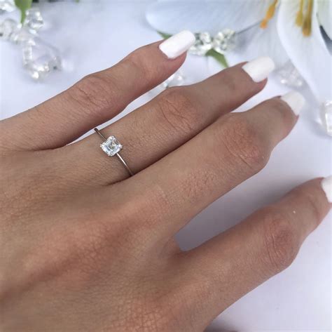 Simple Square Engagement Rings