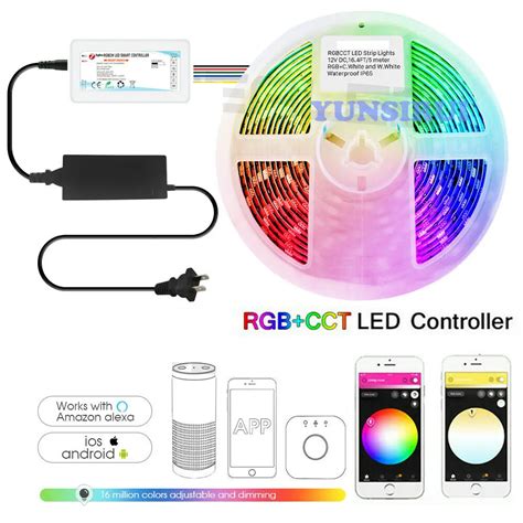 ZIGBEE 3 0 contrôleur intelligent 5050 RGBCCT RGB W CW LED 5M