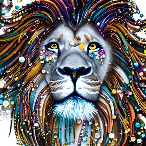 K Clear Colors Drop Color Dyeing Full Face Lion Creative Fabrica