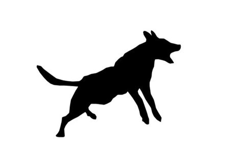 Clip Art Silhouette Barking Dog | Clip Art of Dogs