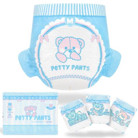 LFB Potty Pants bunte Windeln für Erwachsene M M 10 Windeln