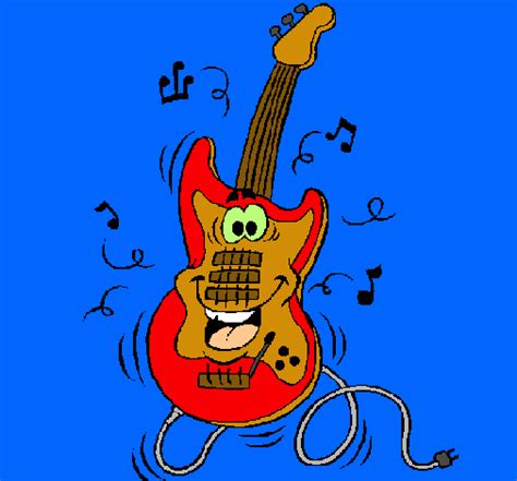 Dibujo de Guitarra eléctrica pintado por Zorrita en Dibujos net el día