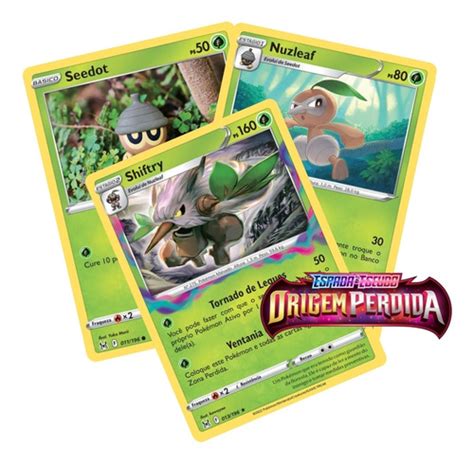 Kit Carta Pokémon Seedot Nuzleaf Shiftry Ee11 Origem Perdida