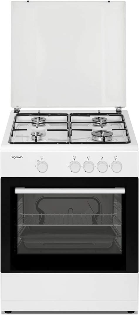 FRCFG64W Cuisinière Gaz 60cm 4 Foyers Gaz Four Gaz 63L Nettoyage