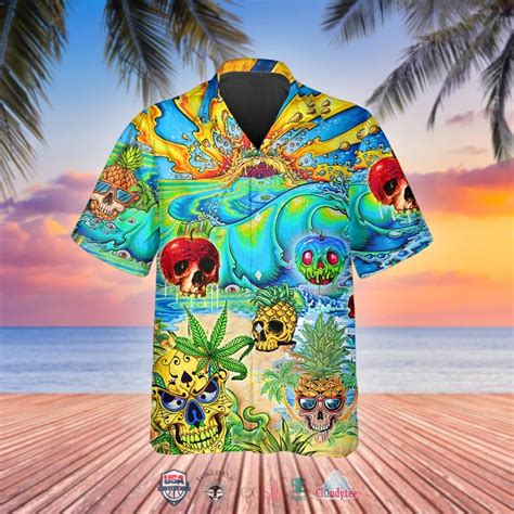 Fabulous Skull Hawaiian Shirt Homefavo