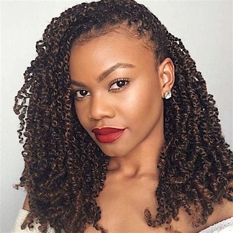 Hairstyles With Springy Afro Twist Hair