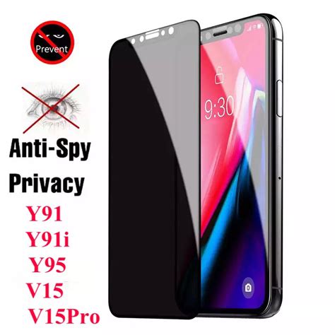 ฟิล์มป้องกันการแอบมอง Vivo V15 Pro วีโว่ Tempered Glass Privacy ฟิล์ม