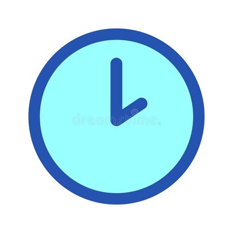 Hour Schedule Alarm Timer Watch Time Clock Icon Blue Color Stock