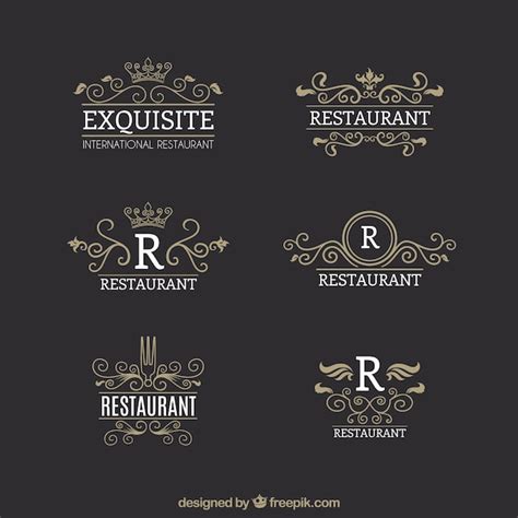 Logos Vintage Para Restaurante Gourmet Vector Gratis