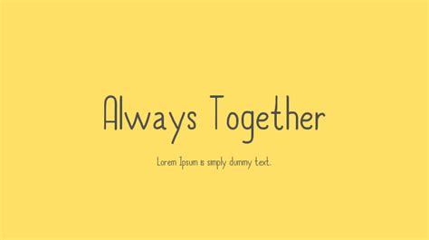 Always Together Font Download Free For Desktop And Webfont