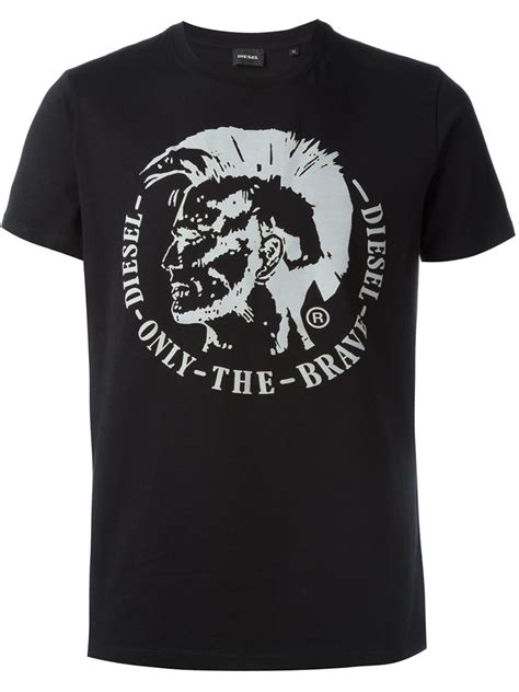 Diesel Only The Brave Embossed T Shirt In Black For Men Lyst