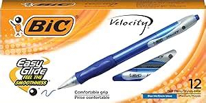 Bic Velocity Retractable Ballpoint Pen Refillable Medium Point