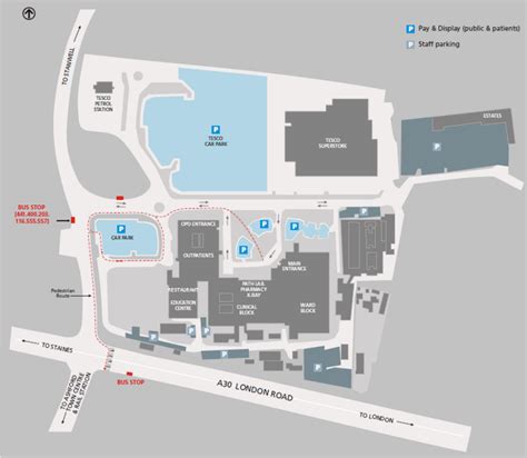 Peterborough Hospital Parking Map