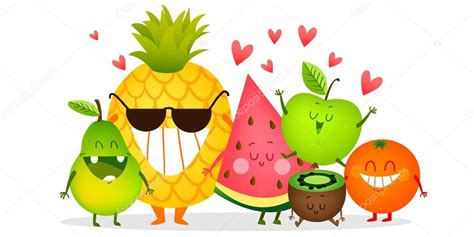 A set of cute fruits. Stock Vector Image by ©Katya_Bra #71686099