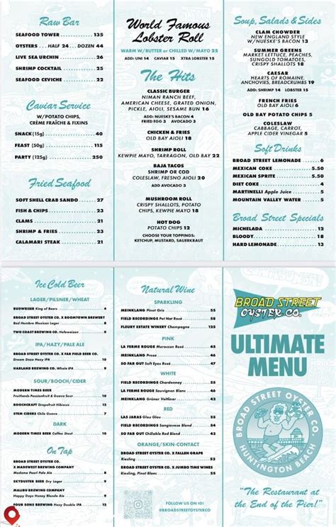 Broad Street Oyster Company Reviews Menu Photos Opening Hours